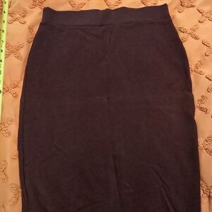 Chic Dark Red Pencil Skirt for Women